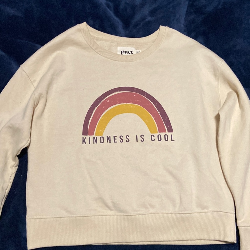 Pact “Kindness is Cool” Sweater - Size Medium